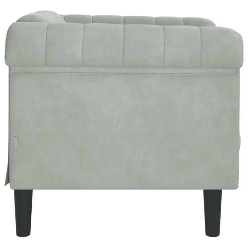 Fotelja svjetlosiva baršunasta - Svjetlosiva Sofa Cijena