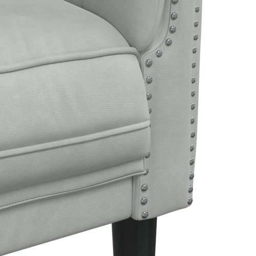 Fotelja svjetlosiva baršunasta - Svjetlosiva Sofa Cijena