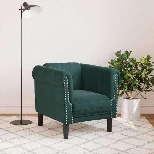 Fotelja tamnozelena baršunasta - Tamnozelena Sofa Cijena
