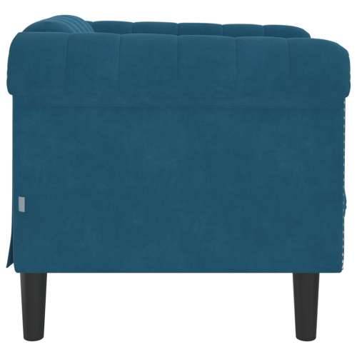 Fotelja plava baršunasta - Plava Sofa Cijena
