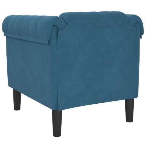 Fotelja plava baršunasta - Plava Sofa Cijena