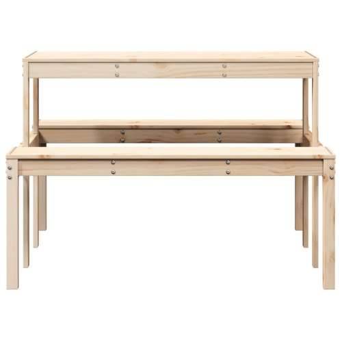 Stol za piknik 110 x 134 x 75 cm od masivne borovine - Prirodna boja bora 110 x 134 x 75cm 1 Cijena