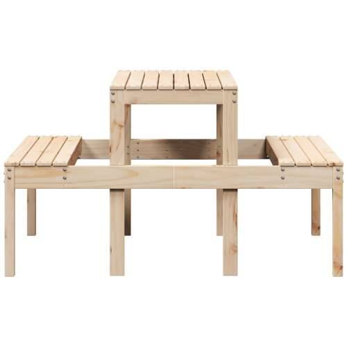 Stol za piknik 110 x 134 x 75 cm od masivne borovine - Prirodna boja bora 110 x 134 x 75cm 1 Cijena