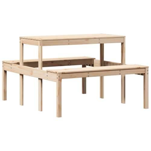 Stol za piknik 110 x 134 x 75 cm od masivne borovine - Prirodna boja bora 110 x 134 x 75cm 1 Cijena