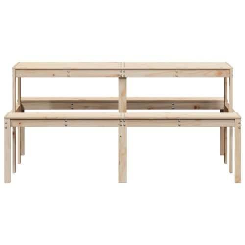 Stol za piknik 160 x 134 x 75 cm od masivne borovine - Prirodna boja bora 160 x 134 x 75 cm 1 Cijena