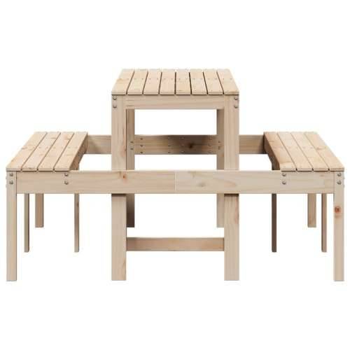 Stol za piknik 160 x 134 x 75 cm od masivne borovine - Prirodna boja bora 160 x 134 x 75 cm 1 Cijena