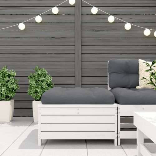 Vrtni tabure bijeli 62 x 63,5 x 32 cm od masivne borovine - Bijela borovina 1 Niski tabure sa spremištem Cijena