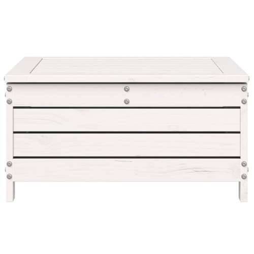 Vrtni tabure bijeli 62 x 63,5 x 32 cm od masivne borovine - Bijela borovina 1 Niski tabure sa spremištem Cijena