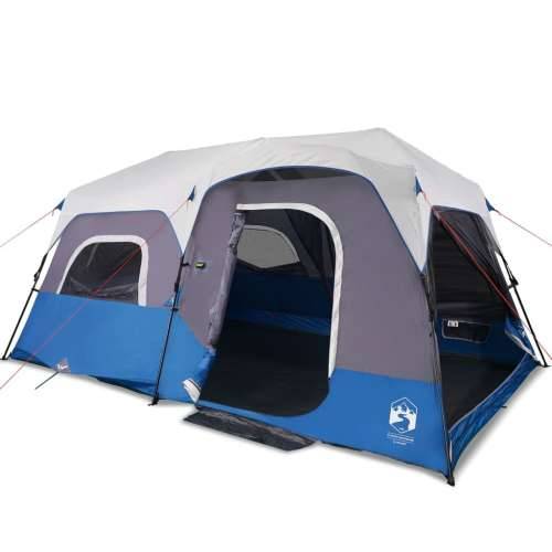 Šator za kampiranje s LED svjetlom za 9 osoba svjetloplavi Cijena