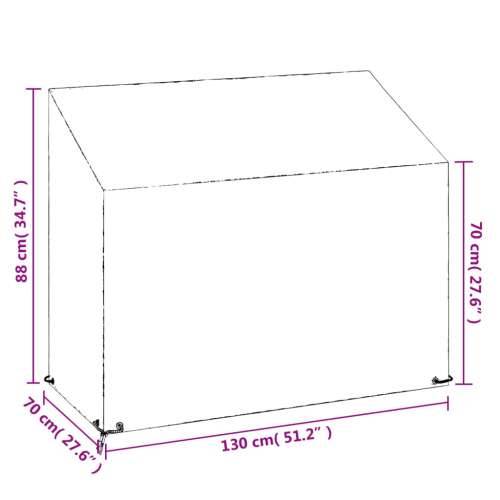 Navlake za vrtnu klupu s 8 ušica 2 kom 130 x 70 x 70/88 cm PE - 130 x 70 x 70/88 cm 2 Cijena