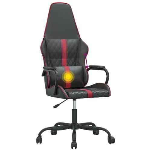 Masažna igraća stolica crvena-crno od umjetne kože Cijena