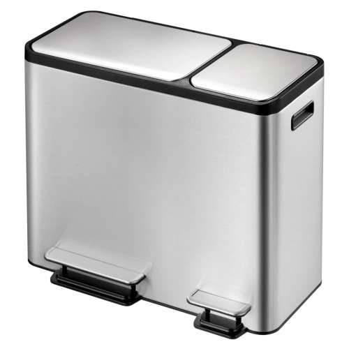 EKO kanta s papučicom “EcoCasa” 30 + 15 L mat srebrna - 30 + 15 l Cijena