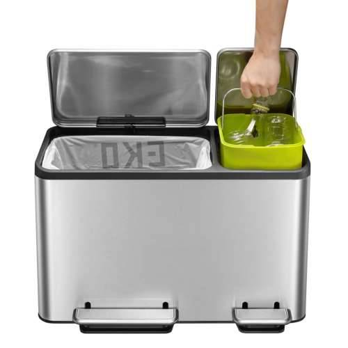 EKO kanta s papučicom “EcoCasa” 30 + 15 L mat srebrna - 30 + 15 l Cijena