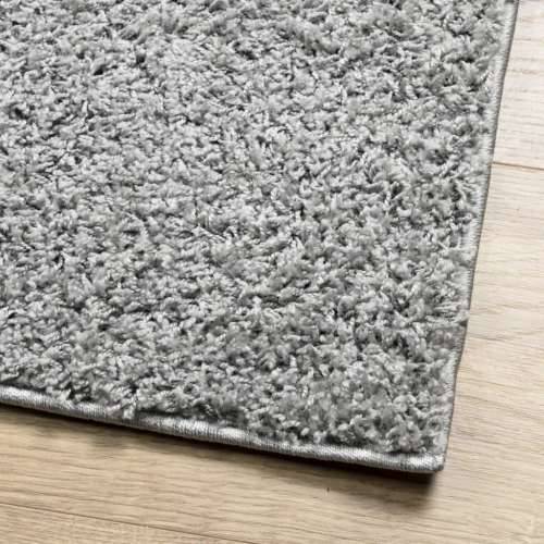 Čupavi tepih PAMPLONA s visokim vlaknima moderni sivi 80x150 cm - Siva 80 x 150 cm Cijena