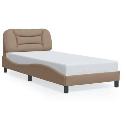 Okvir kreveta s LED svjetlima cappuccino 90x190 cm umjetna koža - Boja cappuccina 90 x 190 cm Cijena