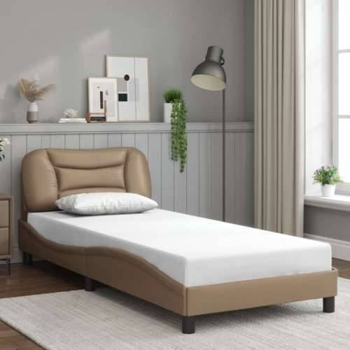 Okvir kreveta s LED svjetlima cappuccino 90x190 cm umjetna koža - Boja cappuccina 90 x 190 cm Cijena