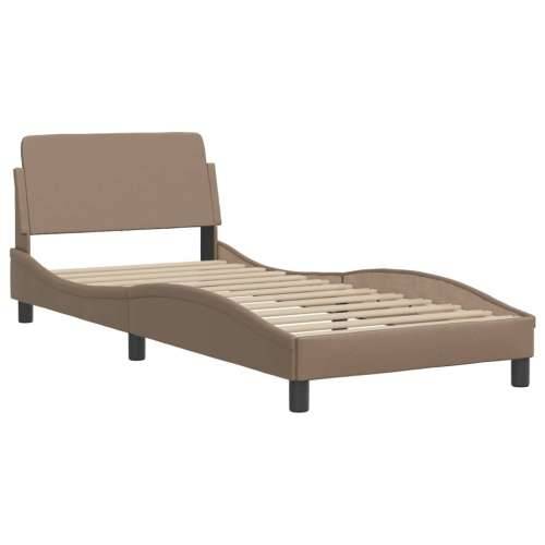Okvir kreveta s LED svjetlima cappuccino 90x190 cm umjetna koža - Boja cappuccina 90 x 190 cm Cijena