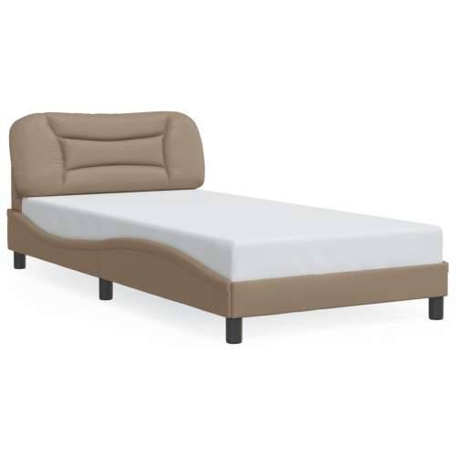 Okvir kreveta s LED svjetlom cappuccino 100x200 cm umjetna koža - Boja cappuccina 100 x 200 cm Cijena