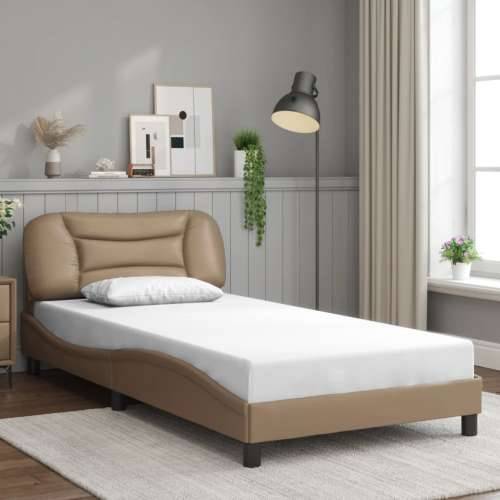 Okvir kreveta s LED svjetlom cappuccino 100x200 cm umjetna koža - Boja cappuccina 100 x 200 cm Cijena