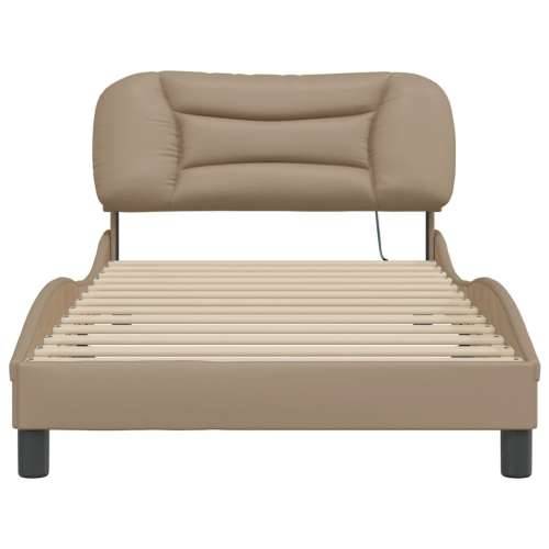 Okvir kreveta s LED svjetlom cappuccino 100x200 cm umjetna koža - Boja cappuccina 100 x 200 cm Cijena