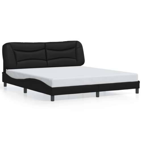 Okvir kreveta s LED svjetlima crni 180 x 200 cm od umjetne kože - Crna 180 x 200 cm Cijena