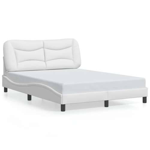 Okvir kreveta s LED svjetlima bijeli 120 x 200 cm umjetna koža - Bijela 120 x 200 cm Cijena
