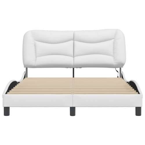 Okvir kreveta s LED svjetlima bijeli 120 x 200 cm umjetna koža - Bijela 120 x 200 cm Cijena