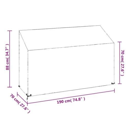 Navlake za vrtnu klupu s 8 ušica 2 kom 190 x 70 x 70/88 cm PE - 190 x 70 x 70/88 cm 2 Cijena