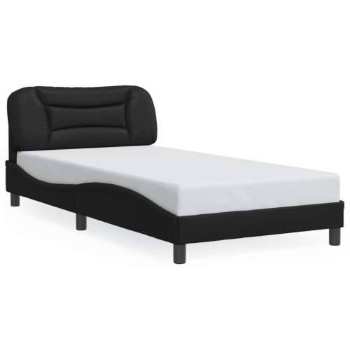 Okvir kreveta s LED svjetlima crni 100 x 200 cm od umjetne kože - Crna 100 x 200 cm Cijena