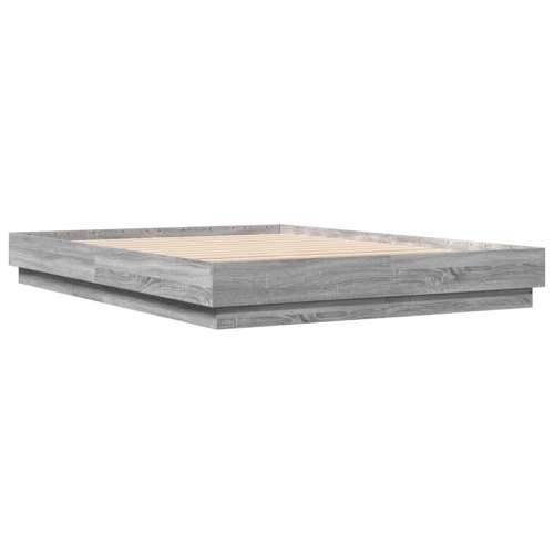 Okvir za krevet boja hrasta 120 x 200 cm od konstruiranog drva - Sivi hrast sonoma 120 x 200 cm Cijena