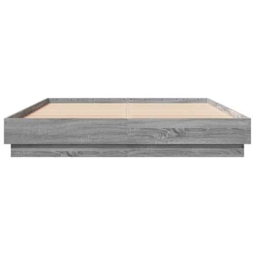 Okvir za krevet boja hrasta 120 x 200 cm od konstruiranog drva - Sivi hrast sonoma 120 x 200 cm Cijena