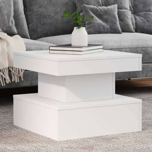 Stolić za kavu s LED svjetlima bijeli 50 x 50 x 40 cm - Bijela 1 50 cm Cijena