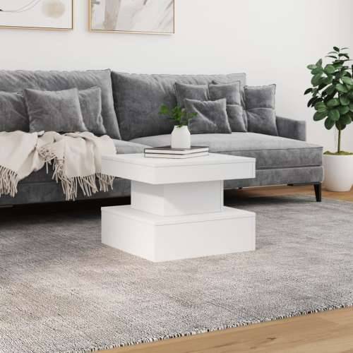 Stolić za kavu s LED svjetlima bijeli 50 x 50 x 40 cm - Bijela 1 50 cm Cijena