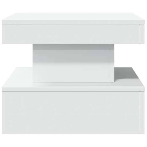 Stolić za kavu s LED svjetlima bijeli 50 x 50 x 40 cm - Bijela 1 50 cm Cijena