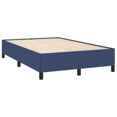 Krevet s oprugama i madracem plavi 120 x 190 cm od tkanine - Plava 120 x 190 cm Gladak dizajn Cijena
