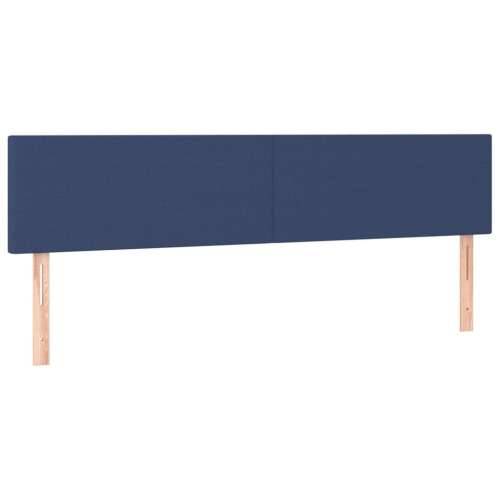 Krevet s oprugama i madracem plavi 120 x 190 cm od tkanine - Plava 120 x 190 cm Gladak dizajn Cijena