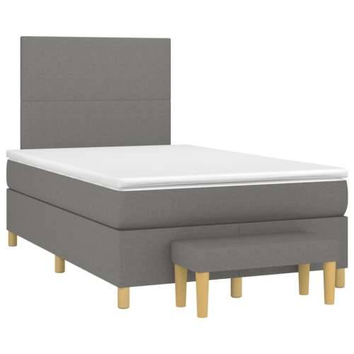 Krevet box spring s madracem tamnosivi 120 x 190 cm tkanina - Tamno siva 120 x 190 cm Gladak dizajn Cijena