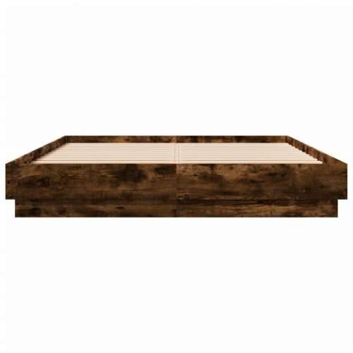 Okvir kreveta boja hrasta 120x200 cm od konstruiranog drva - Dimljeni hrast 120 x 200 cm Cijena