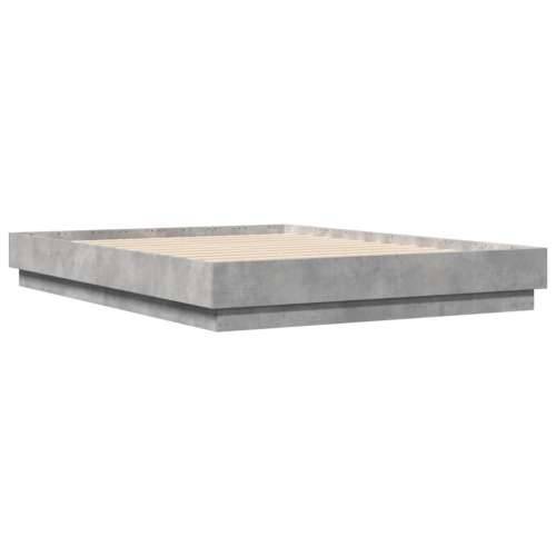 Okvir kreveta boja betona 140x190 cm od konstruiranog drva - Beton siva 140 x 190 cm Cijena