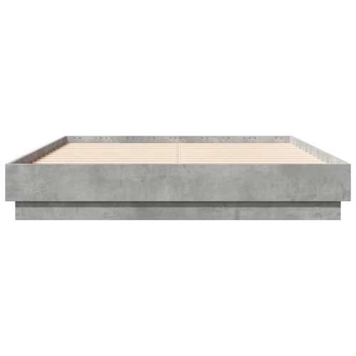 Okvir kreveta boja betona 140x190 cm od konstruiranog drva - Beton siva 140 x 190 cm Cijena