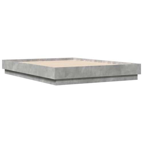 Okvir kreveta boja betona 140x190 cm od konstruiranog drva - Beton siva 140 x 190 cm Cijena