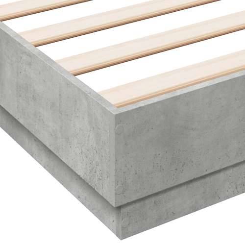 Okvir kreveta boja betona 140x190 cm od konstruiranog drva - Beton siva 140 x 190 cm Cijena