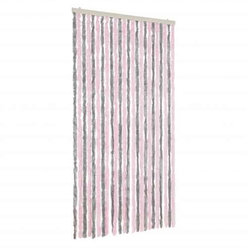 Zastor protiv muha srebrnosivi i ružičasti 100 x 220 cm šenil - Siva i ružičasta 100 x 220 cm Cijena