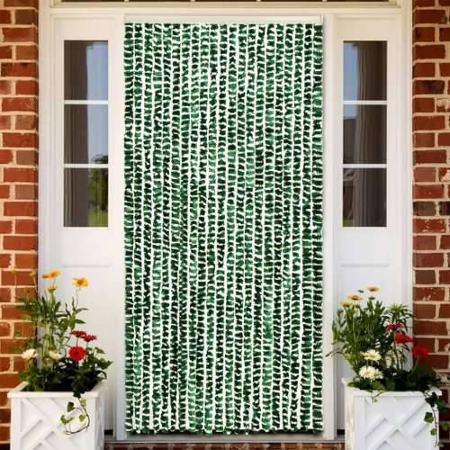 Zastor protiv muha zelena i bijela 100 x 230 cm od šenila Cijena