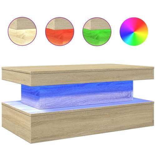 Stolić za kavu s LED svjetlima boja hrasta 90 x 50 x 40 cm - sonoma hrast 1 90 cm Cijena