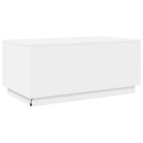 Stolić za kavu s LED svjetlima bijeli 90 x 50 x 40 cm - Bijela 1 90 cm Cijena