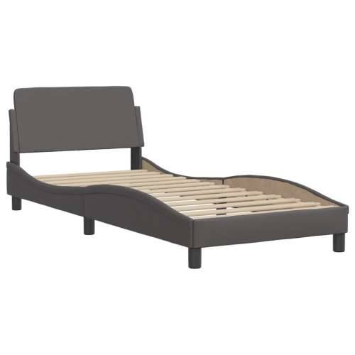 Krevet s madracem sivi 90 x 200 cm od umjetne kože Siva 90 x 200 cm Cijena