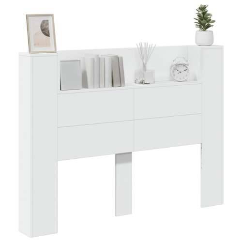 Ormarić za uzglavlje s LED svjetlima bijeli 140x16,5x103,5 cm - Bijela 140 x 16.5 x 103.5 cm 1 Cijena