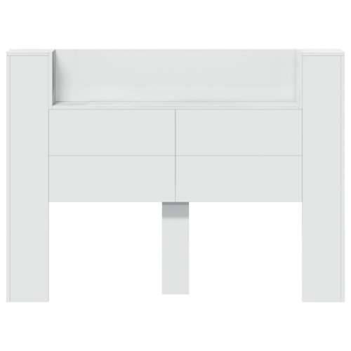 Ormarić za uzglavlje s LED svjetlima bijeli 140x16,5x103,5 cm - Bijela 140 x 16.5 x 103.5 cm 1 Cijena