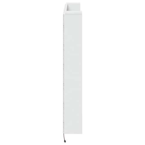 Ormarić za uzglavlje s LED svjetlima bijeli 140x16,5x103,5 cm - Bijela 140 x 16.5 x 103.5 cm 1 Cijena